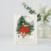 Vintag Retro Christmas Postkarte (Stehend Vorderseite)