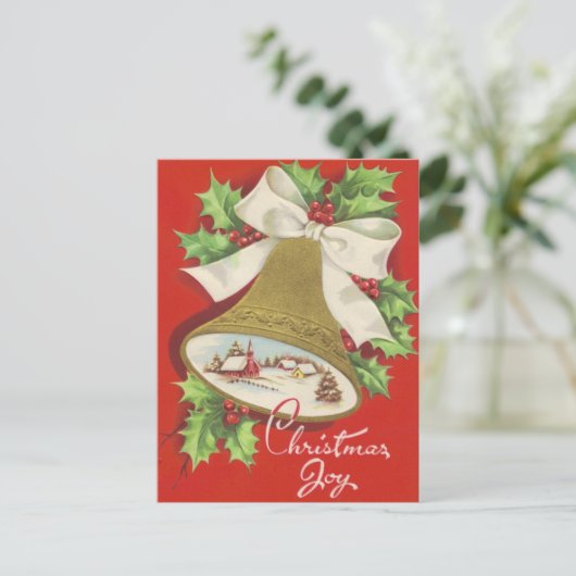 Vintag Retro Christmas Postkarte (Stehend Vorderseite)