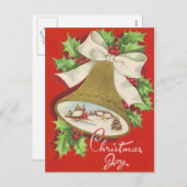 Vintag Retro Christmas Postkarte (Vorne/Hinten)