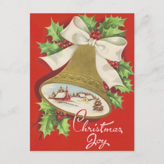 Vintag Retro Christmas Postkarte (Vorderseite)