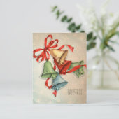 Vintag Retro Christmas Postkarte (Stehend Vorderseite)