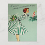 Vintag Retro Christmas Postkarte<br><div class="desc">"Ich wünsche dir frohe Weihnachten" Vintag Retro Weihnachten Postkarte. Mit dieser Postkarte senden Sie an dieser Weihnachtszeit Ihre herzlichen Wünsche an Freunde und Familie.</div>