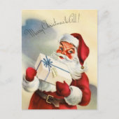 Vintag Retro Christmas Postkarte (Vorderseite)