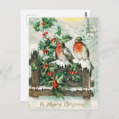 Vintag Retro Christmas Postkarte (Vorne/Hinten)