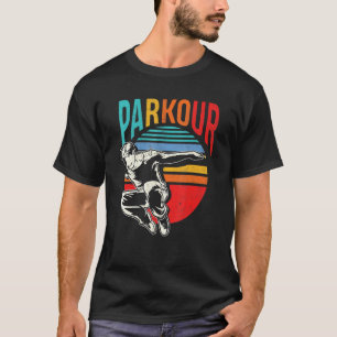 Vintag Retro Classic Stil Parkour Silhouette Parkp T-Shirt