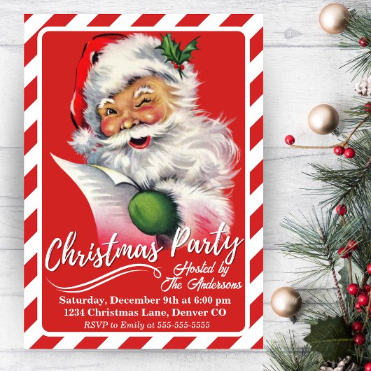 Vintag Retro Classic Weihnachten Party Einladung