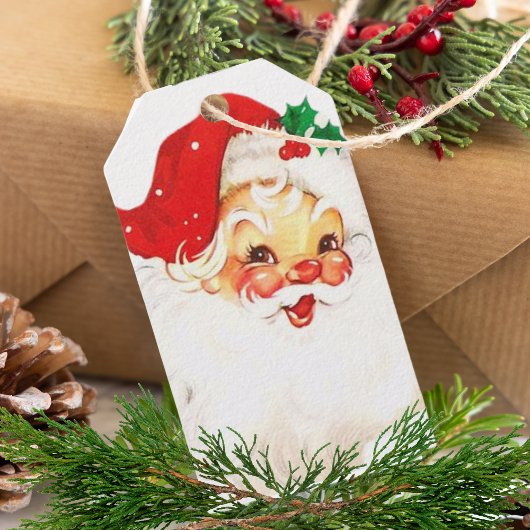 Vintag Retro Classic Weihnachten Personalisiert Geschenkanhänger