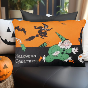 Vintag Retro Clown Girl Halloween Dekokissen