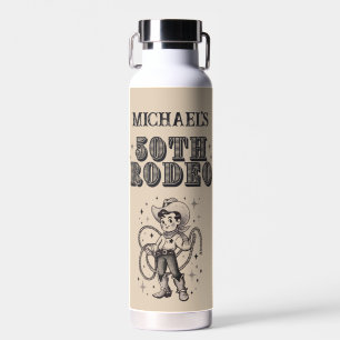 Vintag Retro Cowboy Rodeo 50. Geburtstagsparty Trinkflasche