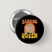 Vintag Retro Dancing Queens Junggeselinnen-Abschie Button (Vorne & Hinten)