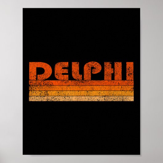 Vintag Retro Delphi Griechenland Poster (Vorne)
