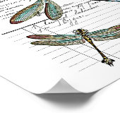 Vintag, Retro Design Frankreich - Libelle, Insekt Poster (Ecke)