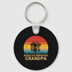 Vintag Retro Dogue De Bordeaux Grandpa Dog Vater F Schlüsselanhänger