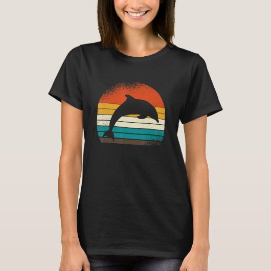 Vintag Retro-Dolphin T-Shirt (Vorderseite)
