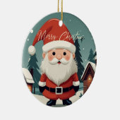 Vintag Retro Dwarf Weihnachten Keramik Ornament (Rechts)