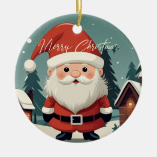 Vintag Retro Dwarf Weihnachten Keramik Ornament