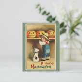 Vintag Retro ein glückliches Halloween Postkarte (Stehend Vorderseite)