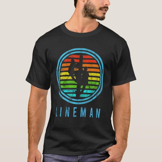 Vintag Retro Electrical Lover Watt Lineman T-Shirt (Vorderseite)