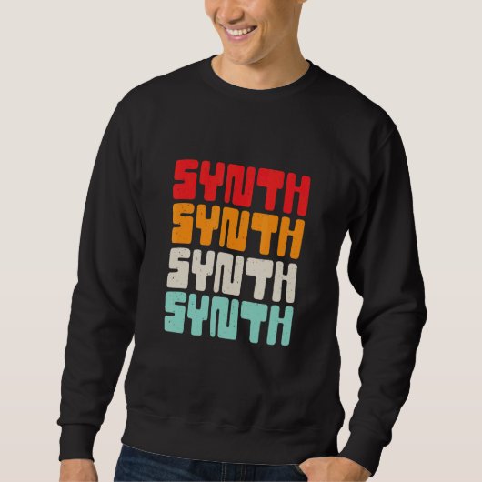 Vintag Retro Electronic Music Synth Sweatshirt (Vorderseite)