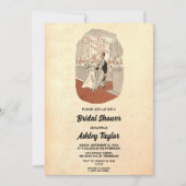 Vintag Retro Elegantes Romantisches Altes Brautpar Einladung (Vorderseite)