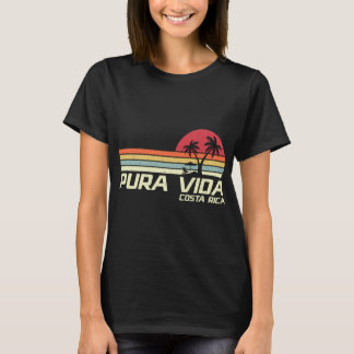 Vintag Retro Familienurlaub Costa Rica Pura Vida T-Shirt