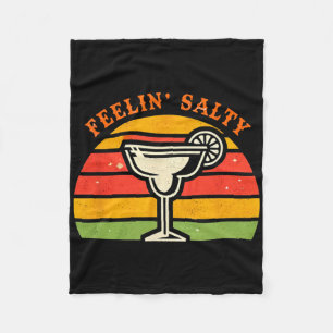 Vintag Retro Feelin' Salty Funny Cinco Fleecedecke