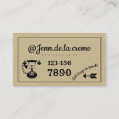 Vintag Retro Floral Thistle Visitenkarte (Rückseite)