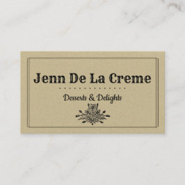 Vintag Retro Floral Thistle Visitenkarte