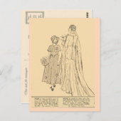 Vintag, Retro Französisch Mode, Bride, 1931 Postkarte (Vorne/Hinten)