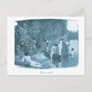 Vintag Retro Frauen Französisch Viktorianische Fra Postkarte