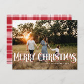 Vintag Retro Frohe Weihnachtsgestaltung Postkarte (Vorne/Hinten)