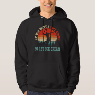 Vintag Retro Funny Soft Serve Ice Cream Volleybal Hoodie