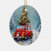 Vintag Retro Gemütliche Weihnachten Keramik Ornament (Rechts)