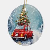 Vintag Retro Gemütliche Weihnachten Keramik Ornament (Links)