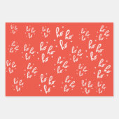 Vintag Retro Groovy Weihnachtswrapping Paper Sie Geschenkpapier Set (Vorderseite 2)