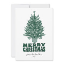 Vintag Retro Grüne Frohe Weihnachten Weihnachten F