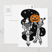 Vintag Retro Halloween Pumpkin Postkarte (Vorne/Hinten)