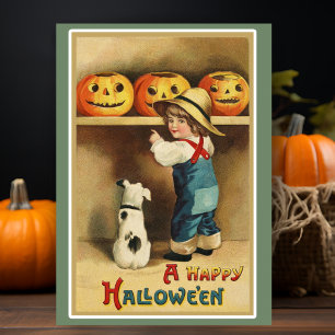 Vintag Retro Happy Halloween Custom Feiertagskarte