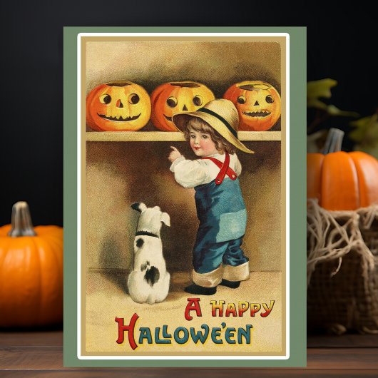 Vintag Retro Happy Halloween Custom Feiertagskarte