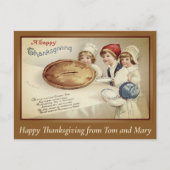 Vintag Retro Happy Thanksgiving Custom Postkarte (Vorderseite)