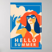 Vintag Retro Hello Summer Poster (Vorne)