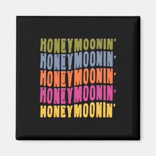 Vintag Retro Honeymoonin Bride Groom Honeymoon Va Magnet