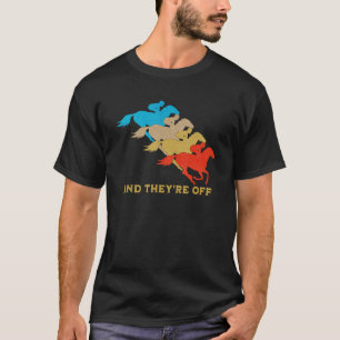 Vintag Retro Horse Racing Jockey Racer Derby T-Shirt