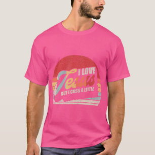 Vintag Retro I Liebe Jesus, aber ich kreide ein we T-Shirt