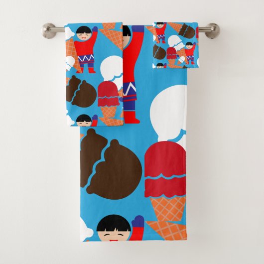 Vintag Retro Ice Badhandtuch Set (Insitu)