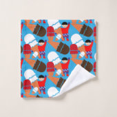 Vintag Retro Ice Badhandtuch Set (Waschlappen)