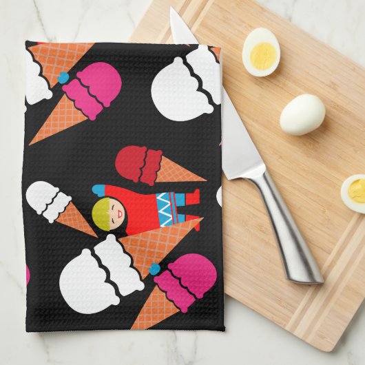 Vintag Retro Ice Geschirrtuch (Viertel Falte)