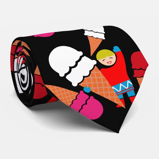 Vintag Retro Ice Krawatte (Gerollt)