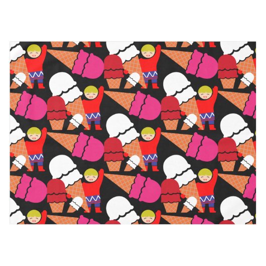 Vintag Retro Ice Tischdecke (Vorderseite (Horizontal))