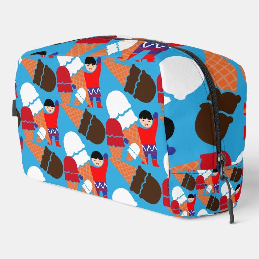 Vintag Retro Ice Waschbeutel (Rechte Ecke)